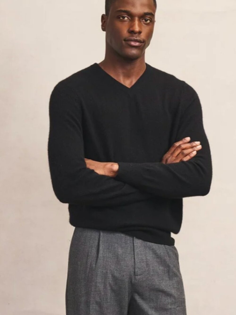 Naadam The Original Cashmere V-Neck Sweater Size XS Black